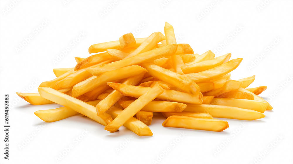 Delicious french fries on a white background
Delicious french fries on a white background