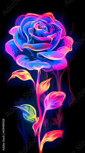 hand drawn cartoon beautiful colorful roses illustration 