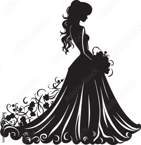 Bride Maid Wedding Dress Flowers
