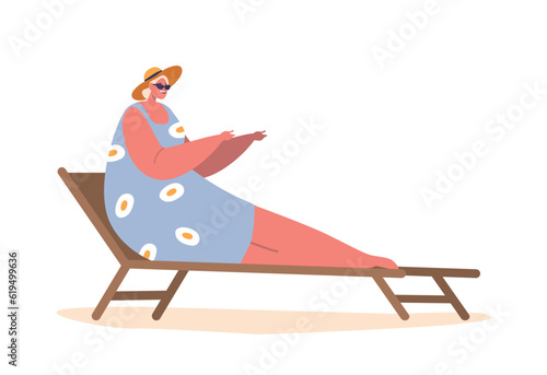 Woman Gracefully Reclines On A Luxurious Daybed, Exuding Elegance And Relaxation. Female Character Enjoys A Moment