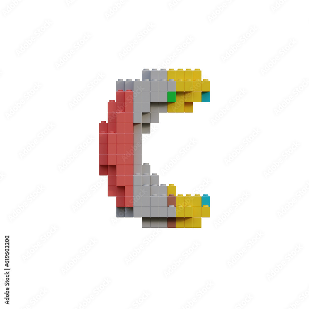 Fototapeta premium Play Blocks 3 - 3D Alphabet or PNG Letters