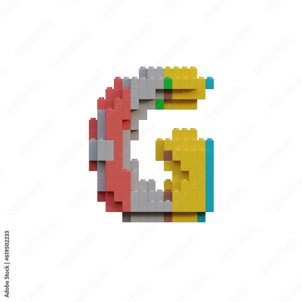 Fototapeta premium Play Blocks 3 - 3D Alphabet or PNG Letters
