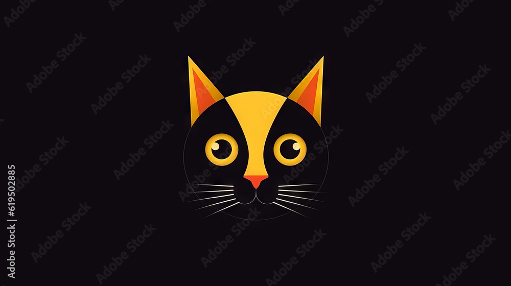 illustration of a cat, minimalistic stylized graphic of car, generative ai illustration of a cat, minimalistic stylized graphic of car, generative ai