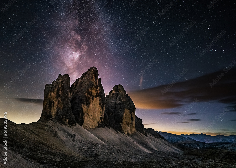 Nightscape Image in the dolomites