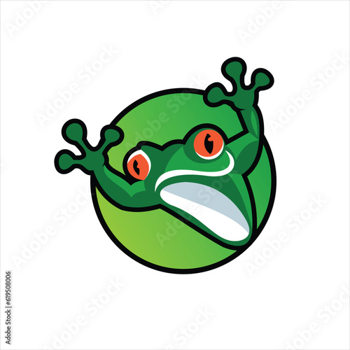 scary green frog cartoon