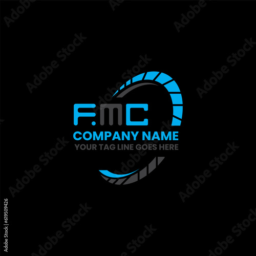 FMC letter logo creative design with vector graphic, FMC simple and modern logo. FMC luxurious alphabet design   photo