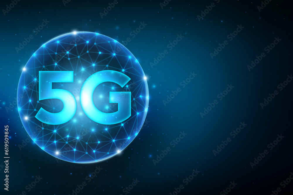 5G network wireless communicating systems fasten connected you worldwide. digital technology background
