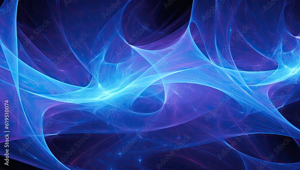 Obraz premium blue fractal abstract pattern Generative AI