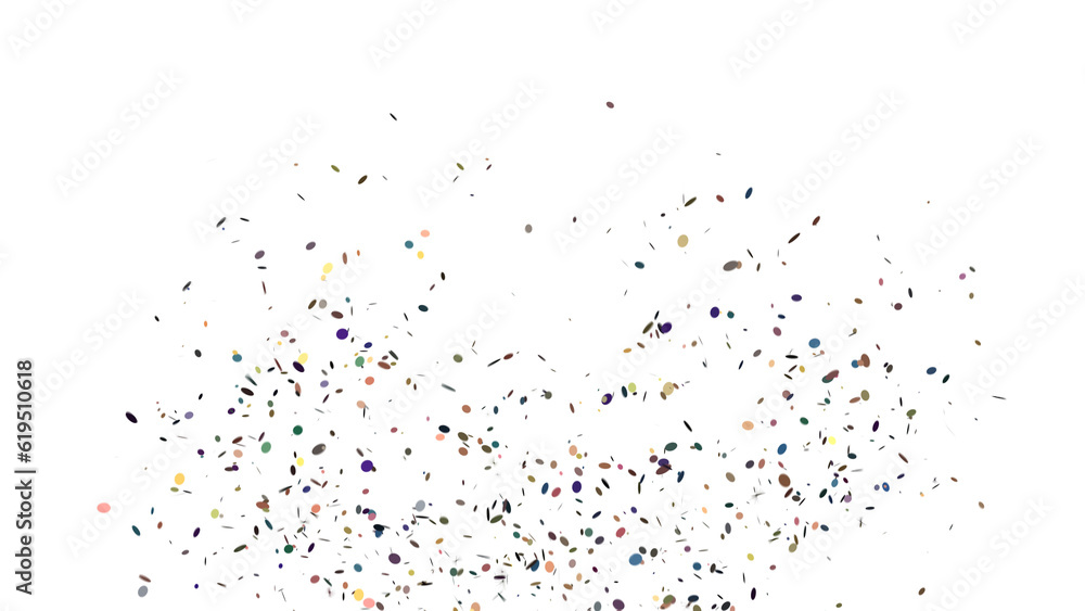 Golden Colorful Confetti Overlay Isolated On A Transparent Background Golden Colorful Confetti Overlay Isolated On A Transparent Background