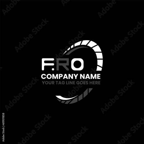 FRO letter logo creative design with vector graphic, FRO simple and modern logo. FRO luxurious alphabet design  