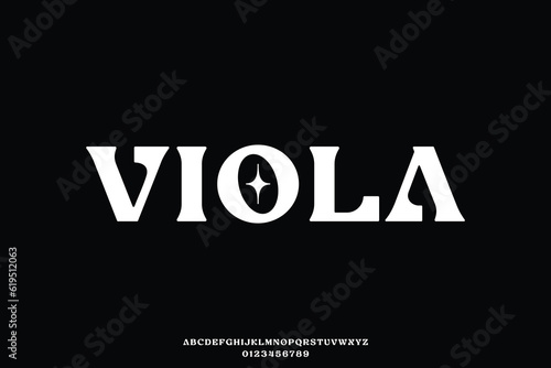 Bold decorative typeface display font vector. Creative typography style illustration
