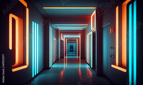 abstract colorful tunnel