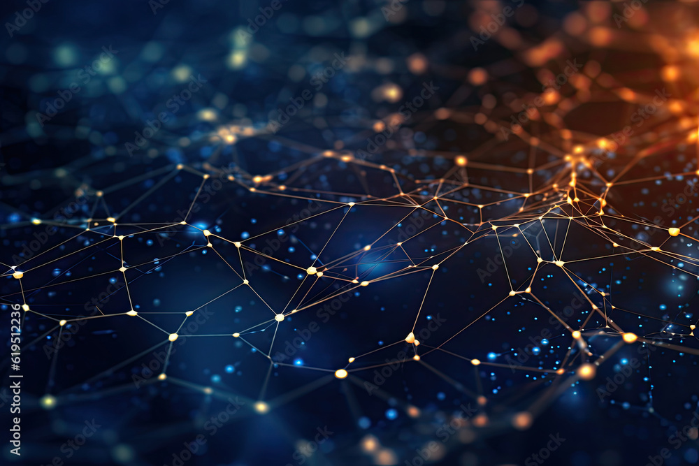 A high-tech and futuristic abstract vector background with a dark blue color scheme. Generative AI. A high-tech and futuristic abstract vector background with a dark blue color scheme. Generative AI.