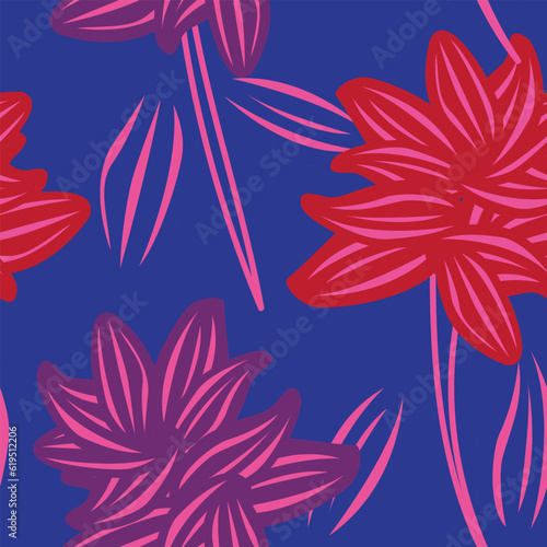 Colourful Floral Seamless Pattern Design Background