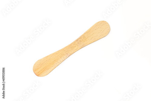 Wooden ice cream lolly stick isolated on white background