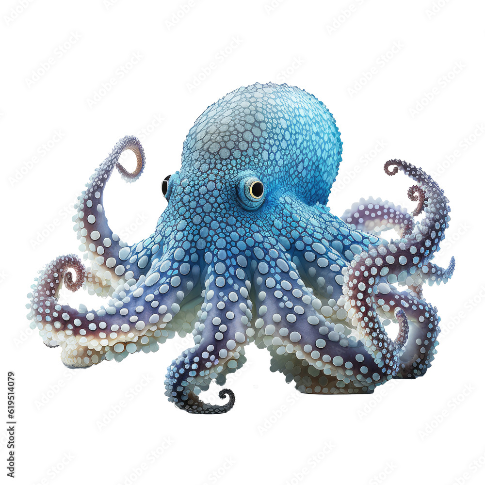 Fototapeta premium octopus looking isolated on white