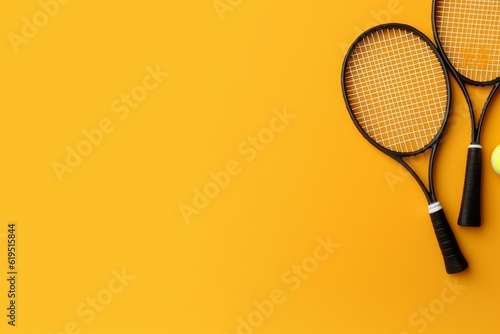 Crossed tennis rackets. Generate Ai © nsit0108