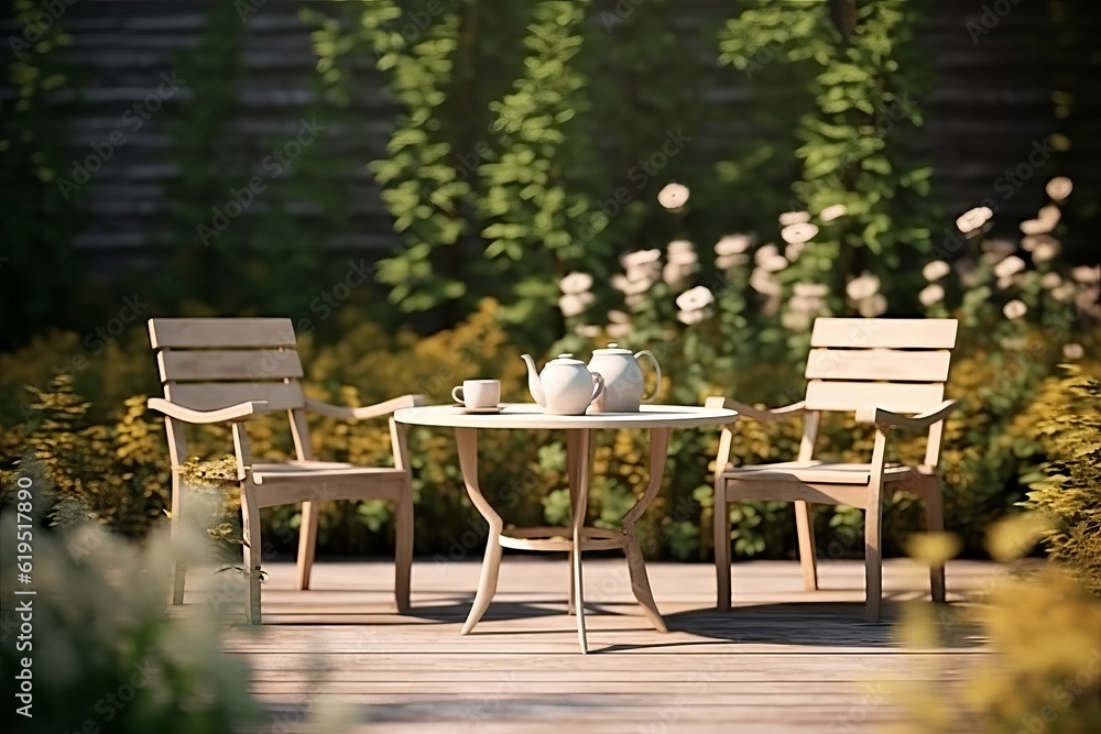 Garden furniture. Generate Ai