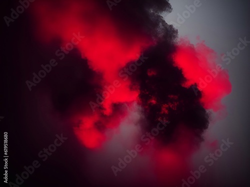 mysterious fog and smoke abstract background white background,red background,blue background,generative ai illustration art