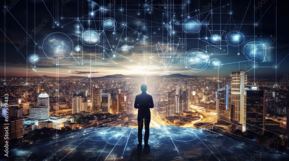 Obraz premium Technology and innovation are being used to overcome the challenges of this new world