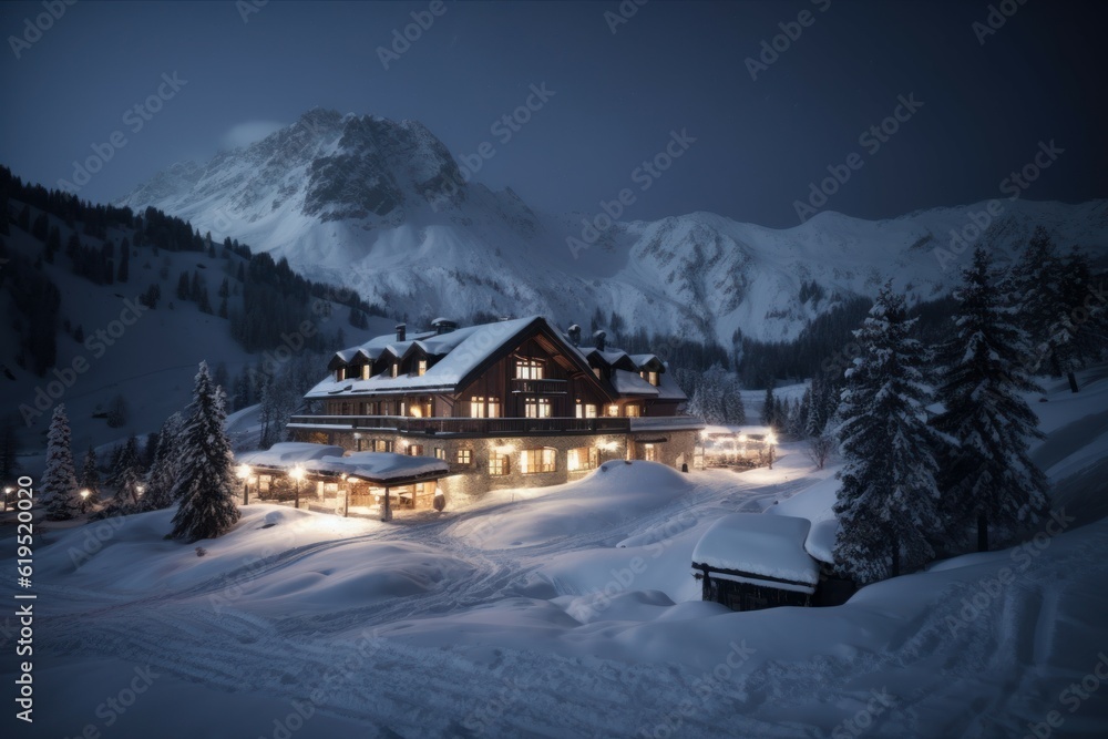 Luxury ski resort. Generate Ai