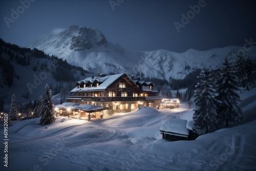 Luxury ski resort. Generate Ai