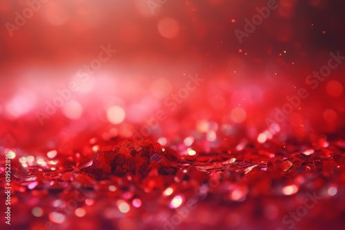 Red glitter blurred. Generate Ai