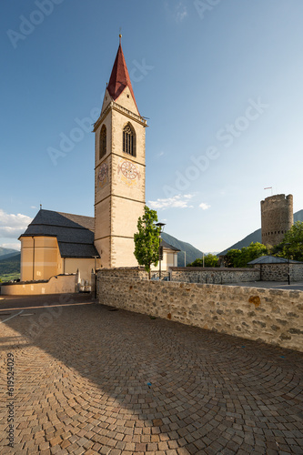 Parrocchia Di Planol. Malles Venosta, South Tyrol, Italy. photo