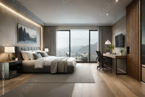 modern bed room © Pretty Panda