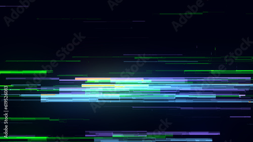 Abstract glitch background. Digital damage backdrop with noise effect. Error texture. Computer virus. Corrupted code. 3d rendering.