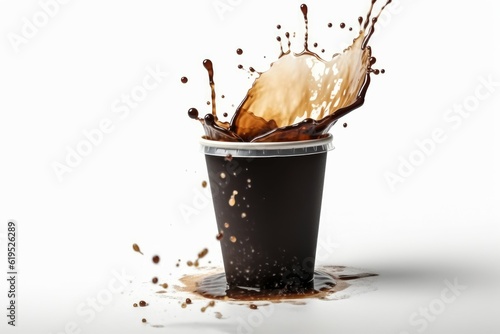 Splashing coffee. Generate Ai