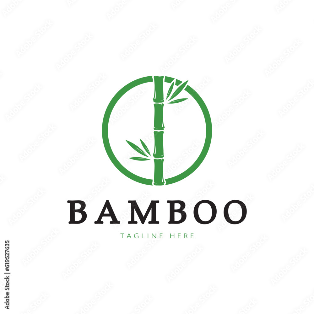 Bamboo Logo Template vector icon illustration design