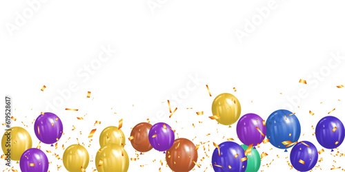 colorful balloons background with space for text. vector Illustration rainbow color