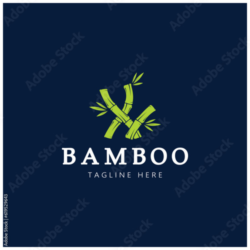 Bamboo Logo Template vector icon illustration design