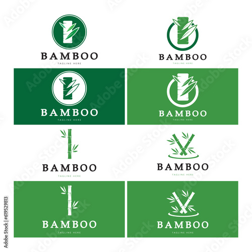Bamboo Logo Template vector icon illustration design