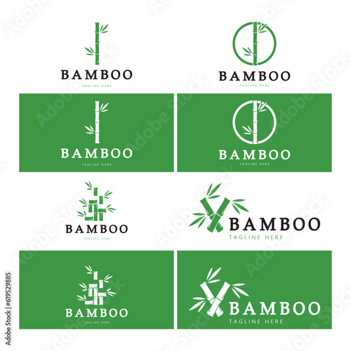 Bamboo Logo Template vector icon illustration design