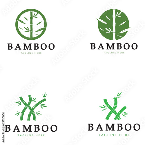 Bamboo Logo Template vector icon illustration design