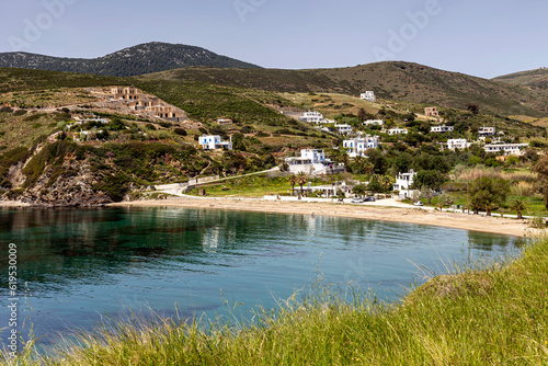 Deserted beach on a spring, sunny day (Skyros, Northern Sporades, Greece)