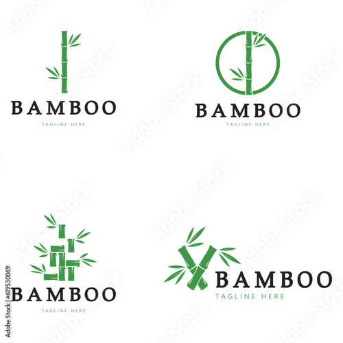 Bamboo Logo Template vector icon illustration design