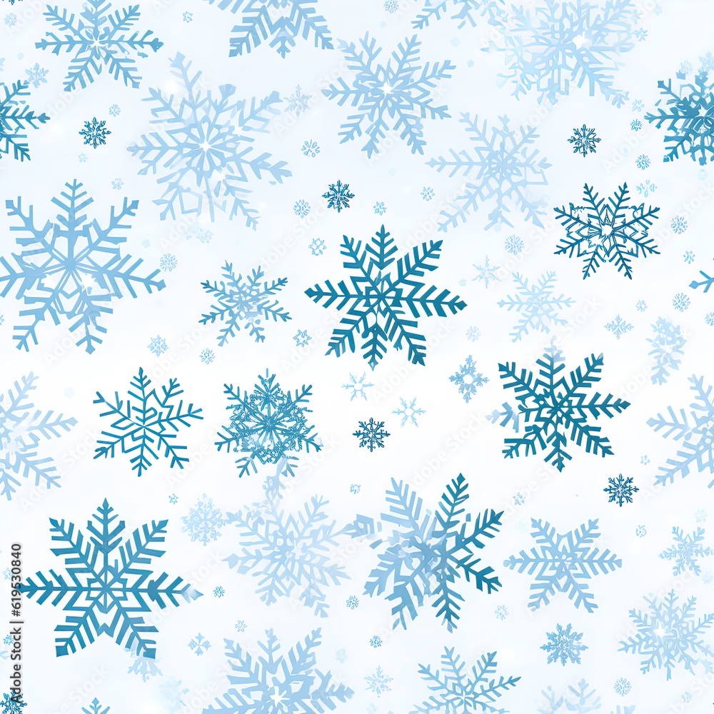 Collection of snowflakes, modern flat design. Can be used for printed materials - leaflets, posters, business cards or for web Generative AI Collection of snowflakes, modern flat design. Can be used for printed materials - leaflets, posters, business cards or for web Generative AI