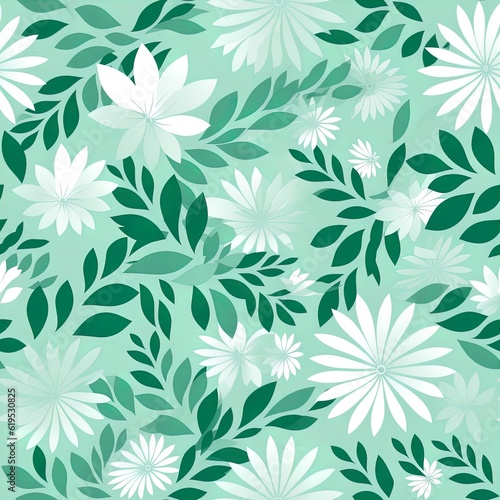 background pattern with mint leaves Generative AI