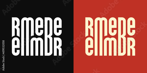 remember typography text vector design