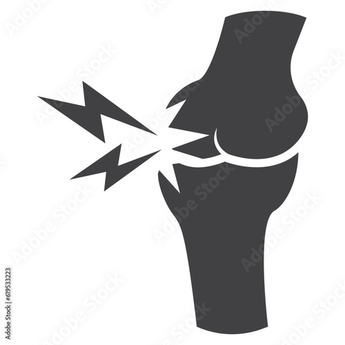 bone broken , solid icon