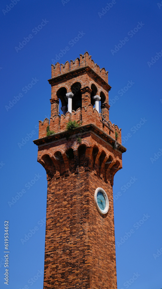 bell tower of the church of sestieri sunset, Venice, Italy