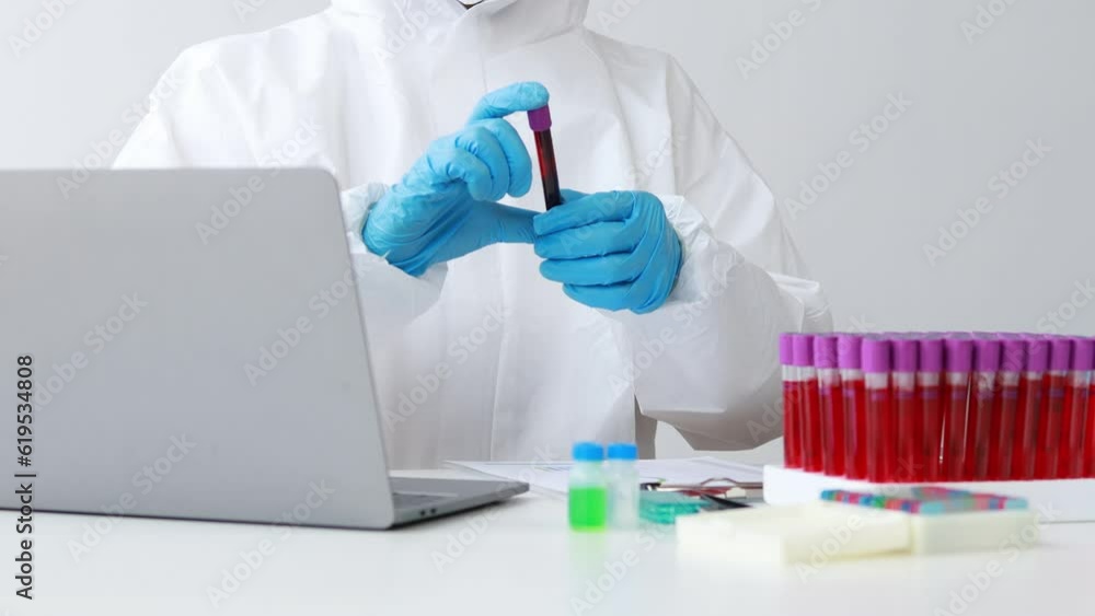 The laboratory is used for scientific research to test and research therapeutic vaccines, lab assistants collect blood samples from patients and perform chemical reactions. Laboratory concept.
The laboratory is used for scientific research to test and research therapeutic vaccines, lab assistants collect blood samples from patients and perform chemical reactions. Laboratory concept.