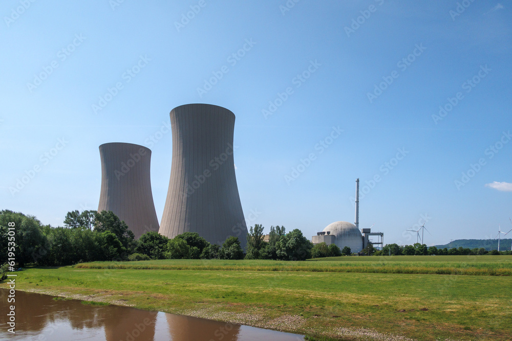 next to a river is a nuclear power plant