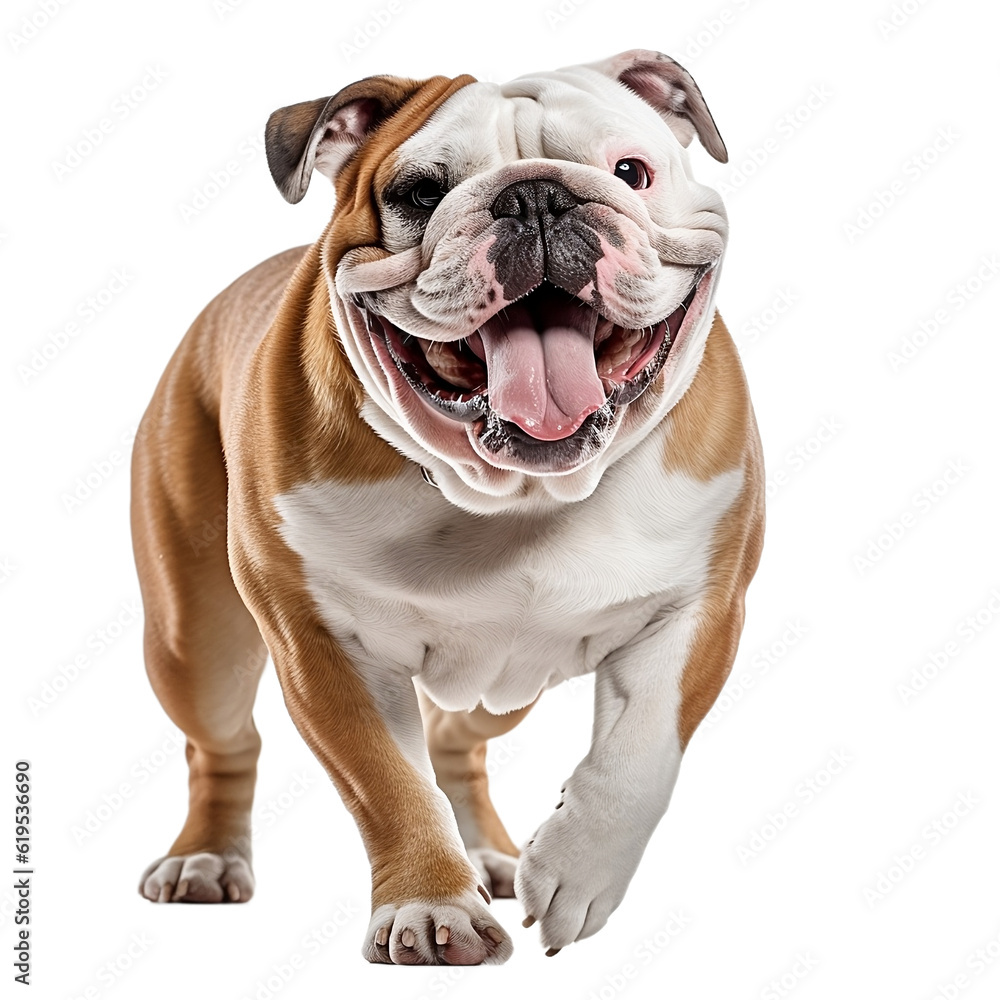 Obraz premium english bulldog isolated on transparent background
