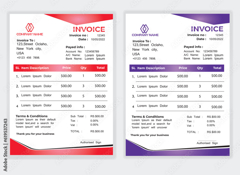 Business Minimal Corporate Invoice design template vector illustration bill form price . Creative template and stationery design payment agreement design template Cash Memo, Vector Quotation Design Business Minimal Corporate Invoice design template vector illustration bill form price . Creative template and stationery design payment agreement design template Cash Memo, Vector Quotation Design