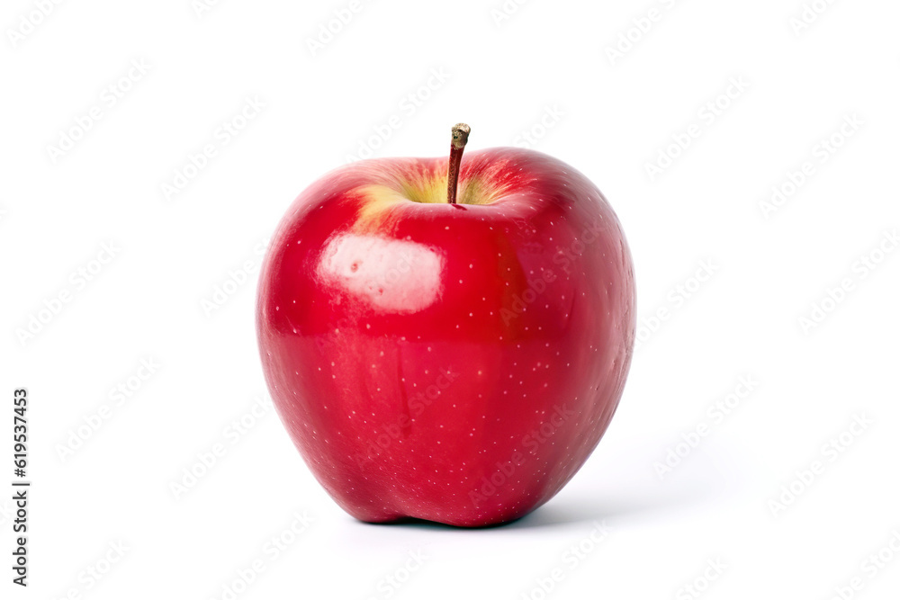 Ripe red apple isolated on white background. Ripe red apple isolated on white background.