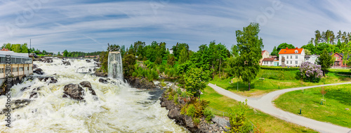 Wasserfall in Hønefoss in Norwegen